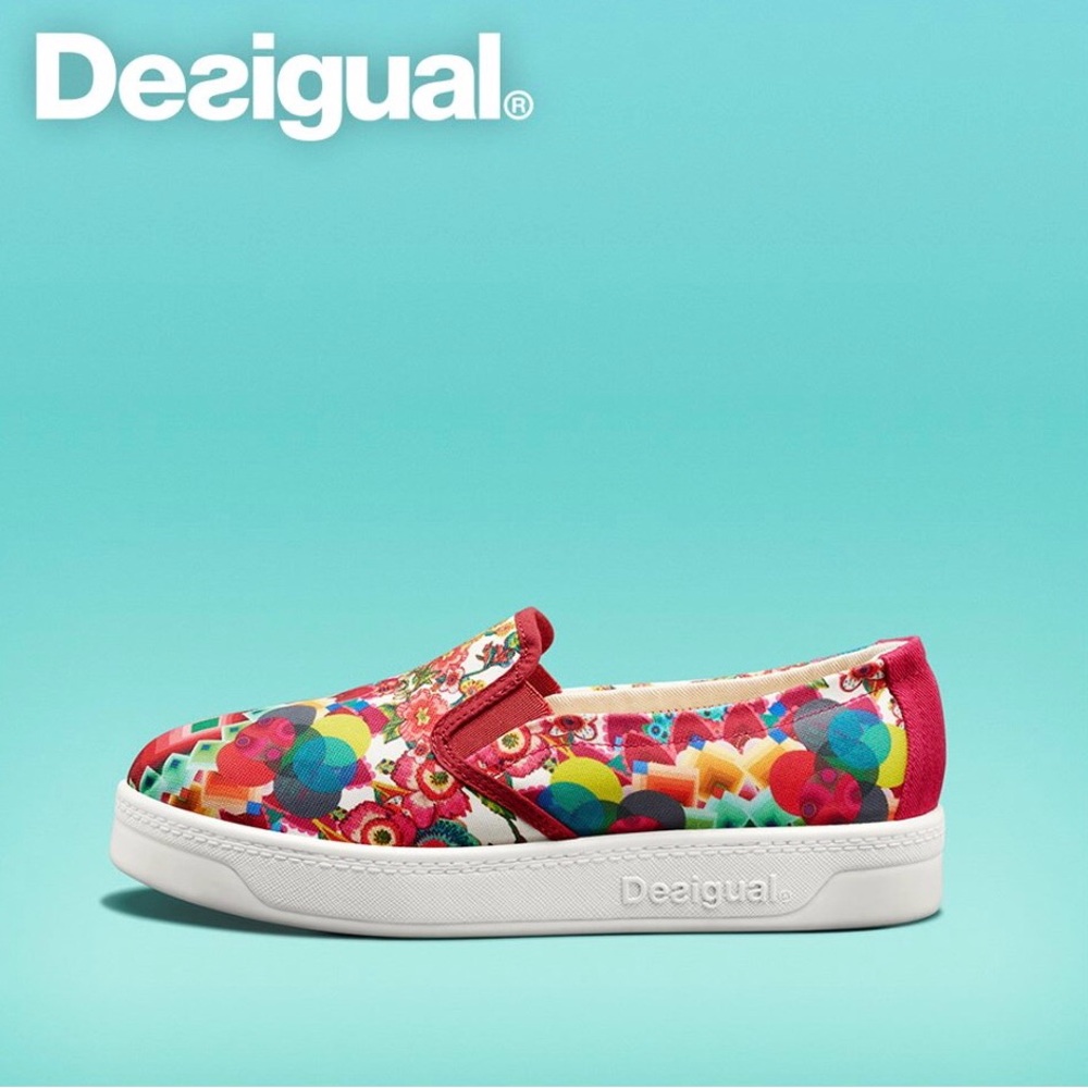 Desigual tennis floral.slip on.shoes.SS2015 size 38